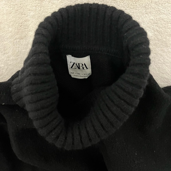 Zara turtleneck navy blue Unisex sweater size L - Picture 4 of 10